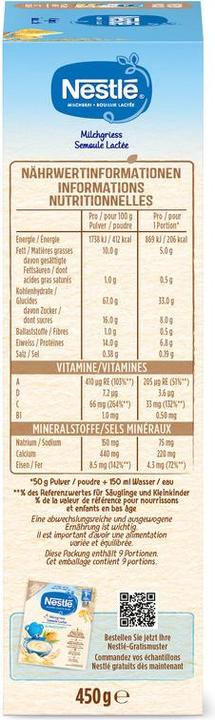 Actual product image Nestlé Milk semolina (504 g)