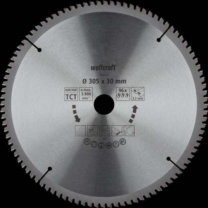 Productafbeelding wolfcraft wolfcraft 1 Kapp/Gehr.sägeblatt HM 96 Zähne ø305mm