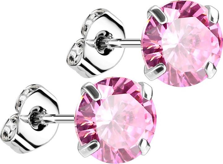 Immagine prodotto Star Piercing Orecchini pendenti in argento con cristallo rotondo rosa (Argento 925, senza ottone)