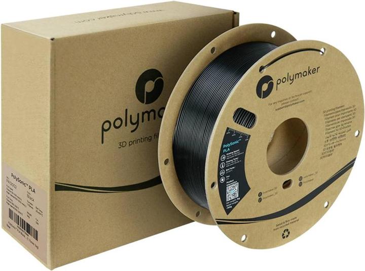 Produktbild Polymaker PolySonic High Speed PLA (PLA, 1.75 mm, 1000 g, Schwarz)