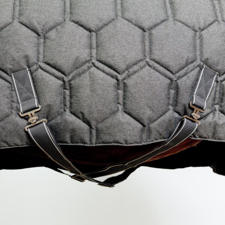 Image du produit Fouganza Couverture d'écurie Combo cheval/poney - 400 gris foncé (165 cm)