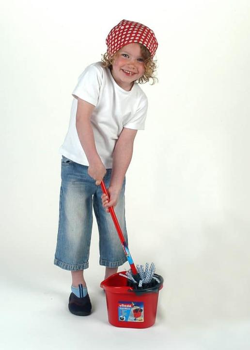 Actual product image Theo Klein Vileda broom wagon
