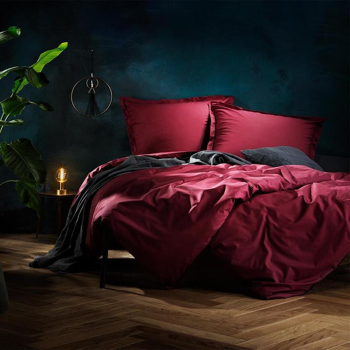 Image du produit Lorena Literie en satin mako uni Classic à bords francs (Set de linge de lit, 155x220 cm + 80x80 cm)