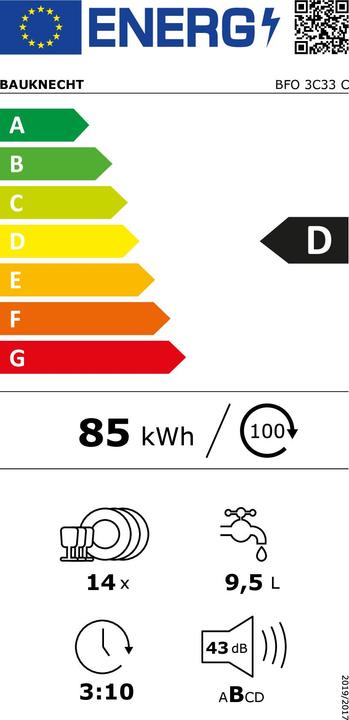 Energie-Label Bauknecht BFO 3C33 C