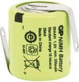 Image du produit GP Batteries Batterie NiMH, GP, cellule industrielle avec cosses à souder, 16,6x14,2mm, 1,2V/250mAh (250 mAh)