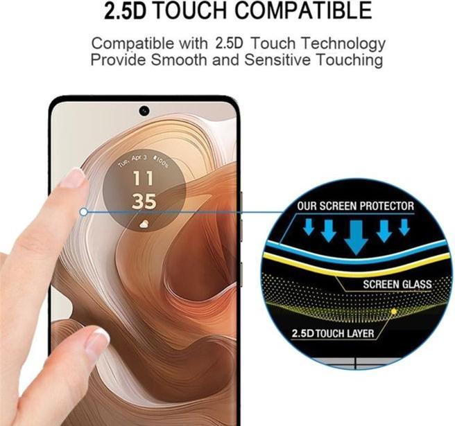 Actual product image MU Budget Protective glass screen protector (1 Piece, Motorola Edge 50 Ultra)