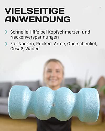 Produktbild Alopini Doppel-Faszienrolle mit 4 ergonomischen Wirkungsbereichen für Nacken, Rücken, Gesäss und Beine.