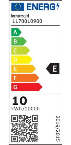 Energie-Label Brennenstuhl LED Strahler AL 1050 (10W, 1010lm, 3000K, IP44, LED Fluter zur Wandmontage mit warmweissem Licht) (1010 lm)