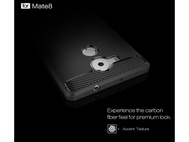 Actual product image Screenguard Huawei Mate 8 Cover Carbon Brushed Soft TPU (Mate 8)