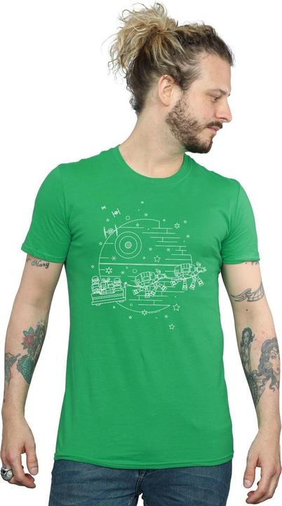 Actual product image Star Wars Mens Death Star Sleigh T-Shirt (XXL)