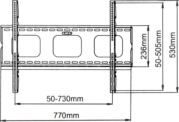 Produktbild Value TV Wandhalterung (Wand, 60", 80 kg)