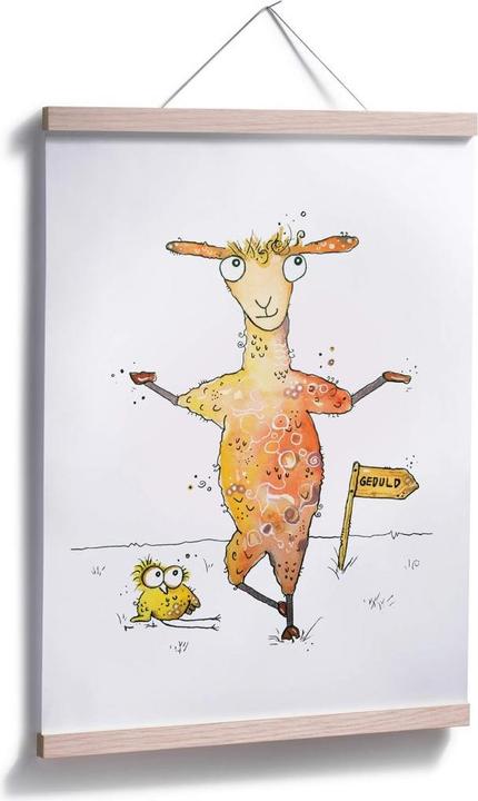 Actual product image Trenddeko Llama and bird (24 x 30 cm)