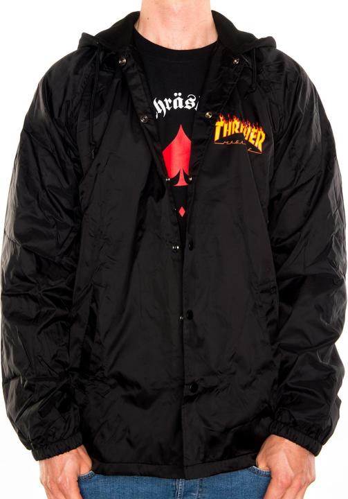 Thrasher Flame Coach Jacket w. Fleece Hood