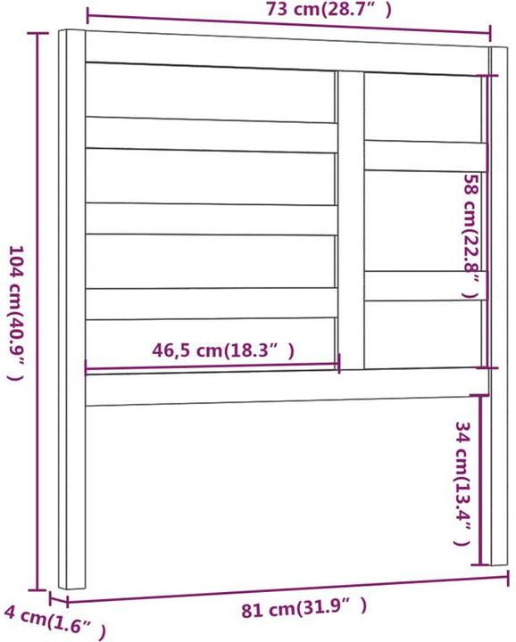 Produktbild VidaXL Edan (81 x 4 x 104 cm)