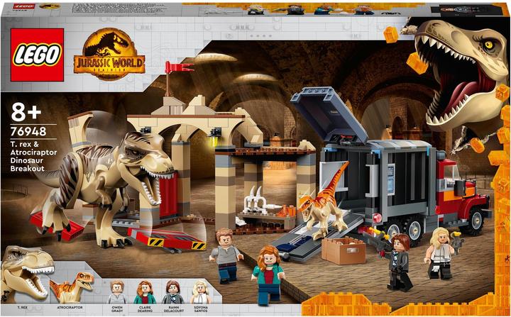 Produktbild LEGO T. Rex & Atrociraptor: Dinosaurier-Ausbruch (76948, LEGO Jurassic World)