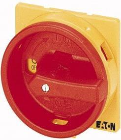 Actual product image Eaton Handle, red / yellow, lockable, for padl