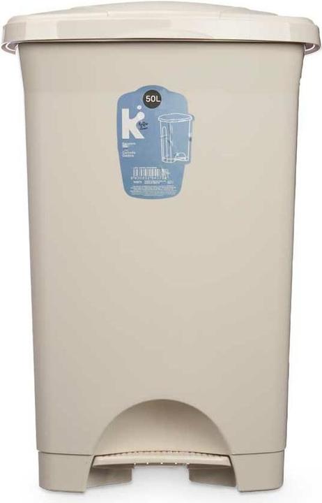 Actual product image Natec Papierkorb mit Pedal Beige Kunststoff 50 L (3 Stück) (50 l)