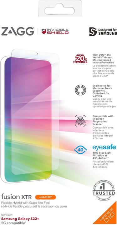 Image du produit Zagg Fusion XTR avec D3O (1 pièce(s), Samsung Galaxy S22+)