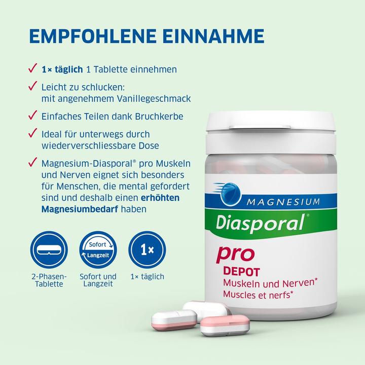 Produktbild magnesium diasporal Pro M+N Dep Tabl Ds 30 Stk (30 Stück, Tabletten, 76 g)