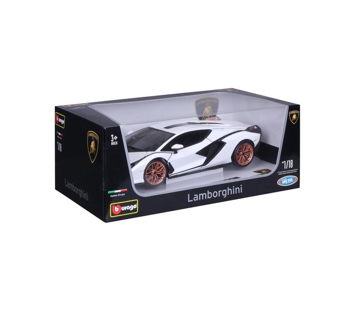 Actual product image Bburago Lamborghini Sian FKP 37 1/18 white / black