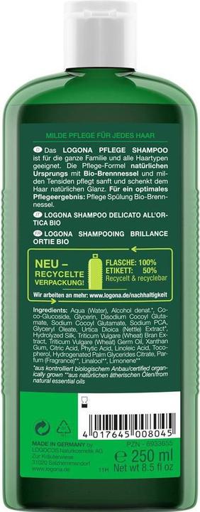 Immagine prodotto Logona Cura Shampoo Ortica (250 ml, Shampoo liquido)