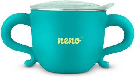Actual product image Neno POLPO set thermal baby dishes, baby food container, baby spoon, baby fork, 200ml bottle.
