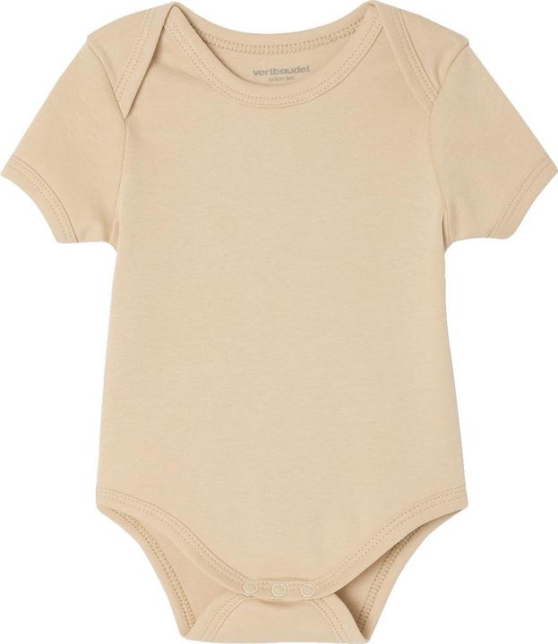 Image du produit Vertbaudet Bio-Kollektion: 3er-Pack Baby Bodys mit kurzen Ärmeln, Safari-Motive (86)