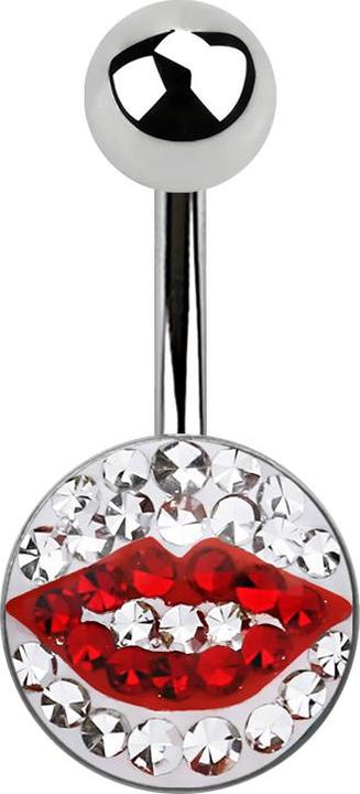 Produktbild Star Piercing Banane silber mit Kussmund (Chirurgenstahl 316L)