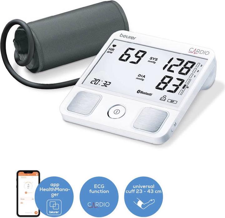 Produktbild Beurer Blutdruckmessgerät mit EKG Funktion BM 93 (Blutdruckmessgerät Oberarm)