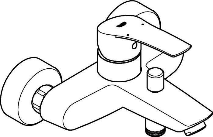 Produktbild Grohe Einhand-Wannenbatterie EUROSMART 1/2" chr