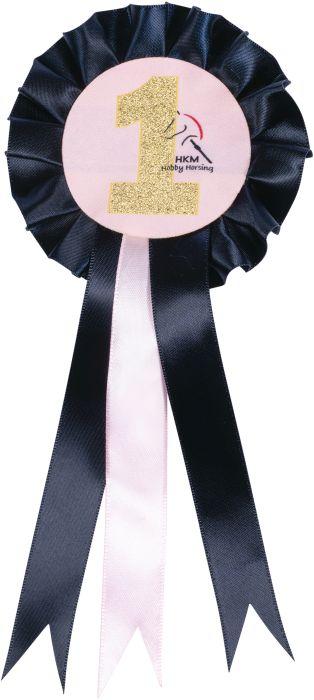 Produktbild HKM Turnierschleife -Hobby Horsing- dunkelblau/rosa