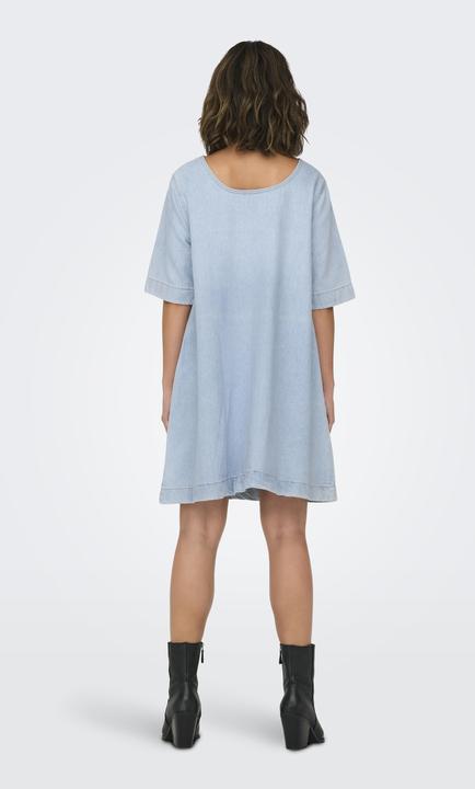 Image du produit Only Coupe volumineuse Col rond Robe courte Robe en jean (XS)