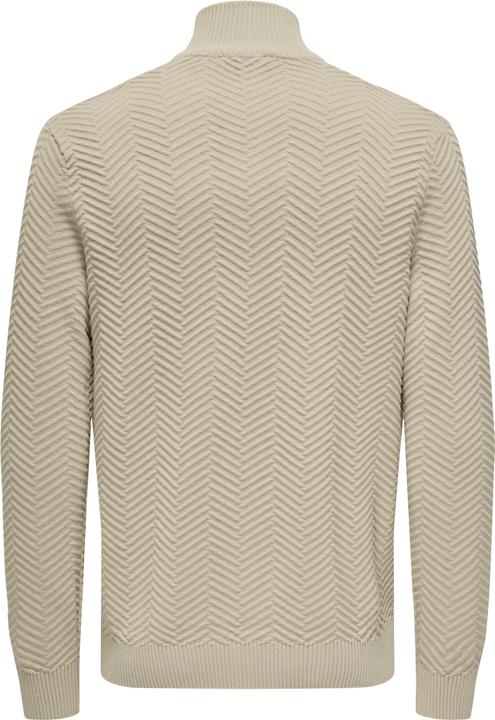 Actual product image Only & Sons Onsmace Reg 12 Herringbon Half Zip Knit (XL)