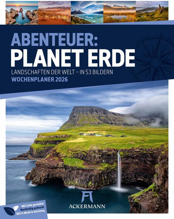 Planet Erde - Landschaften der Welt - Wochenplaner Kalender 2026 (25 x 33 cm, Hardcover, German)