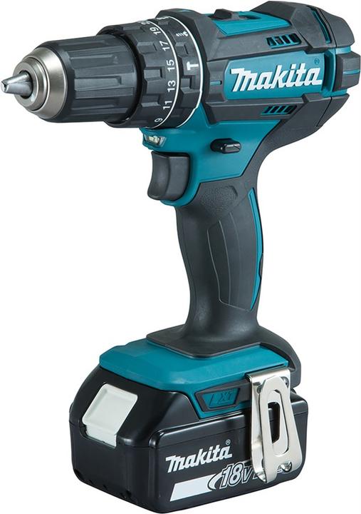 Actual product image Makita DHP482RTJ 18V 2x rechargeable battery-powered impact drill (Rechargeable battery operated)
