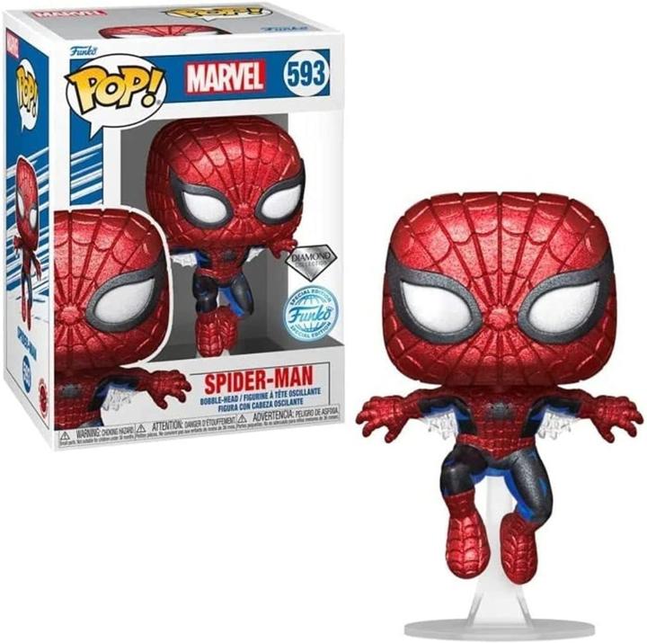 Actual product image Funko Marvel 80th Anniversary POP! vinyl figure Spider-Man(DGLT) 9 cm