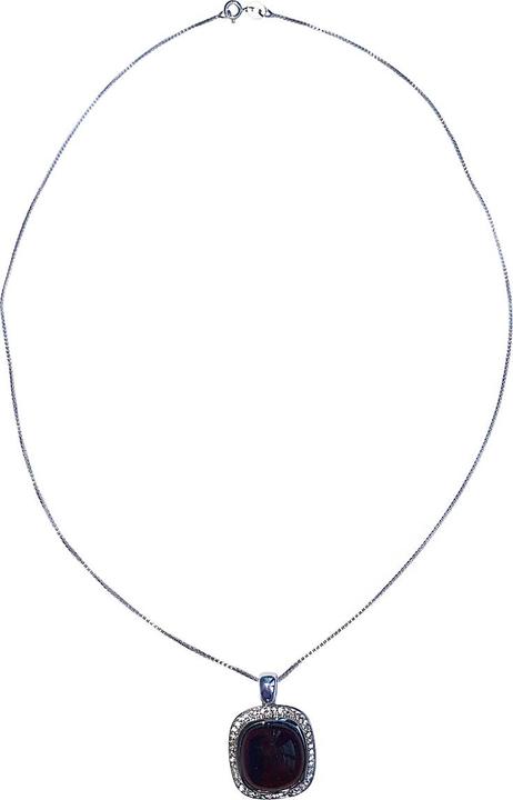 Image du produit Xen Pendentif avec chaîne Grenat Cushion Cabochon 45 cm Argent 925 (Argent sterling 925, 45 cm)