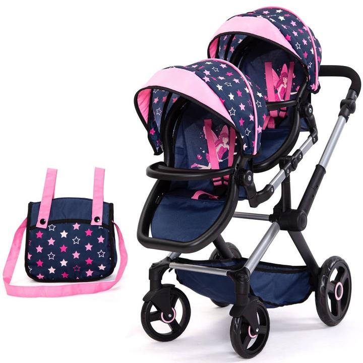 Actual product image No Name Bayer Twin pram blue stars 26716AA