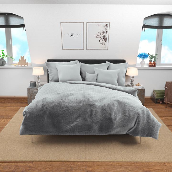 Actual product image Lotus Bettwaren Bed Linen Satin Seersucker uni (Duvet cover, 200 x 210 cm)