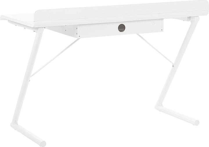 Actual product image Beliani Desk white / light wood shade 120 x 60 cm drawer FOCUS (120 x 60 x 84 cm)