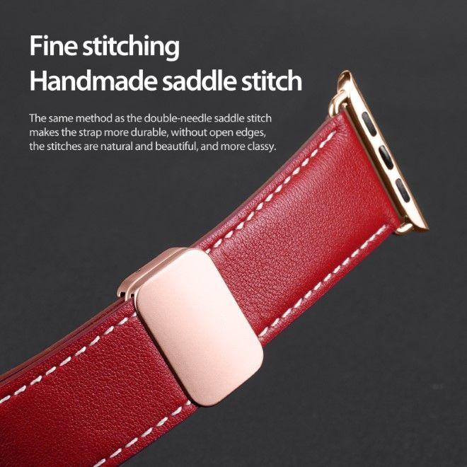 Immagine prodotto Dux Ducis Bracciale YA (42 mm, 44 mm, 45 mm, 49 mm, Vera pelle, Apple Watch Series 3, Apple Watch Serie 4, Apple Watch Serie 5, Apple Watch Serie 6, Apple Watch Series 7, Apple Watch Series 8, Apple Watch Series 9, Apple Watch SE, Apple Watch Ultra, Apple Watch Ultra 2, Apple Watch Series 1, Apple Watch Series 2)