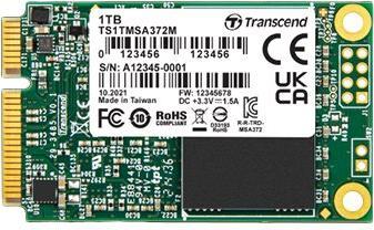 Immagine prodotto Transcend 256 GB Disco rigido interno 6,35 cm (2,5 pollici) SATA III TS256GMSA372I (256 GB, mSATA)