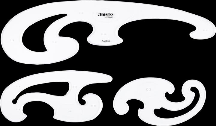 Productafbeelding Aristo Burmester kromme liniaal set (350 mm)