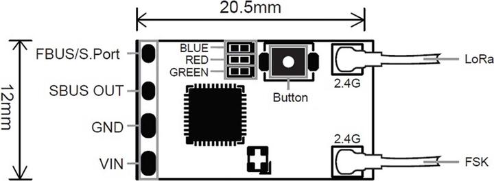 Actual product image FrSky TW Mini Empfänger SBUS/FBUS/S.Port