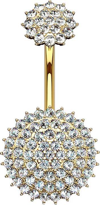 Produktbild Star Piercing Flared Plug aus Rosenholz Tribal Blume (Messing, Chirurgenstahl 316L)