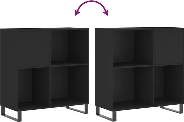 Produktbild VidaXL Plattenschrank Schwarz 84,5x38x89 cm Holzwerkstoff, Farbe (84.5 x 38 x 89 cm)