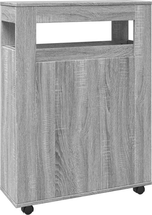 Actual product image VidaXL Narrow bathroom cabinet with castors