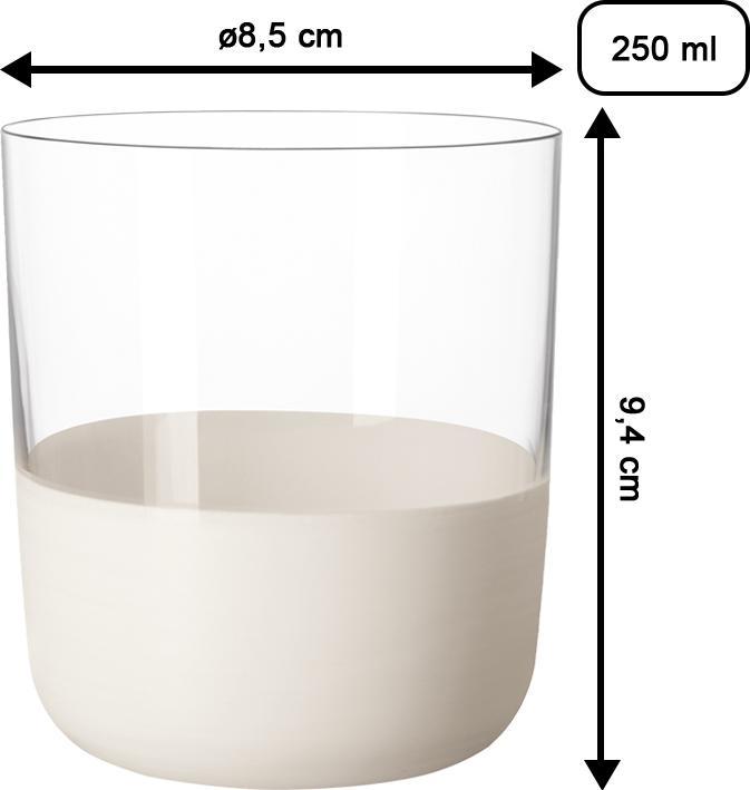 Actual product image Villeroy & Boch Whisky Tumbler, Set 4 pcs Manufacture Rock blanc (2.50 dl, 4 x, Whisky glass)