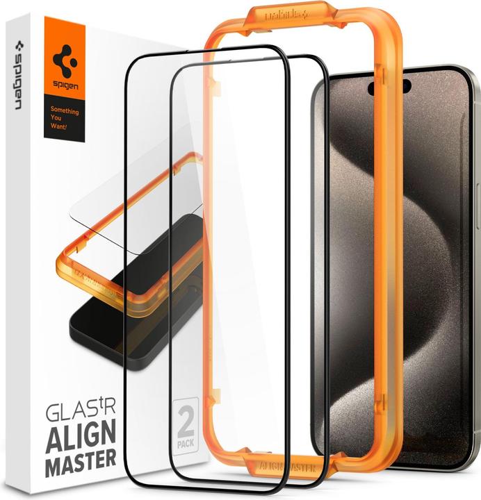 Produktbild Spigen Alignmaster (2 Stück, Apple iPhone 15 Pro Max)