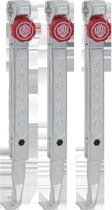 Actual product image Kukko Puller hook set series 2-S 3pcs. hook-l.250mm quick adjustable w.sliding piece hook-l.9 27/32Zo...